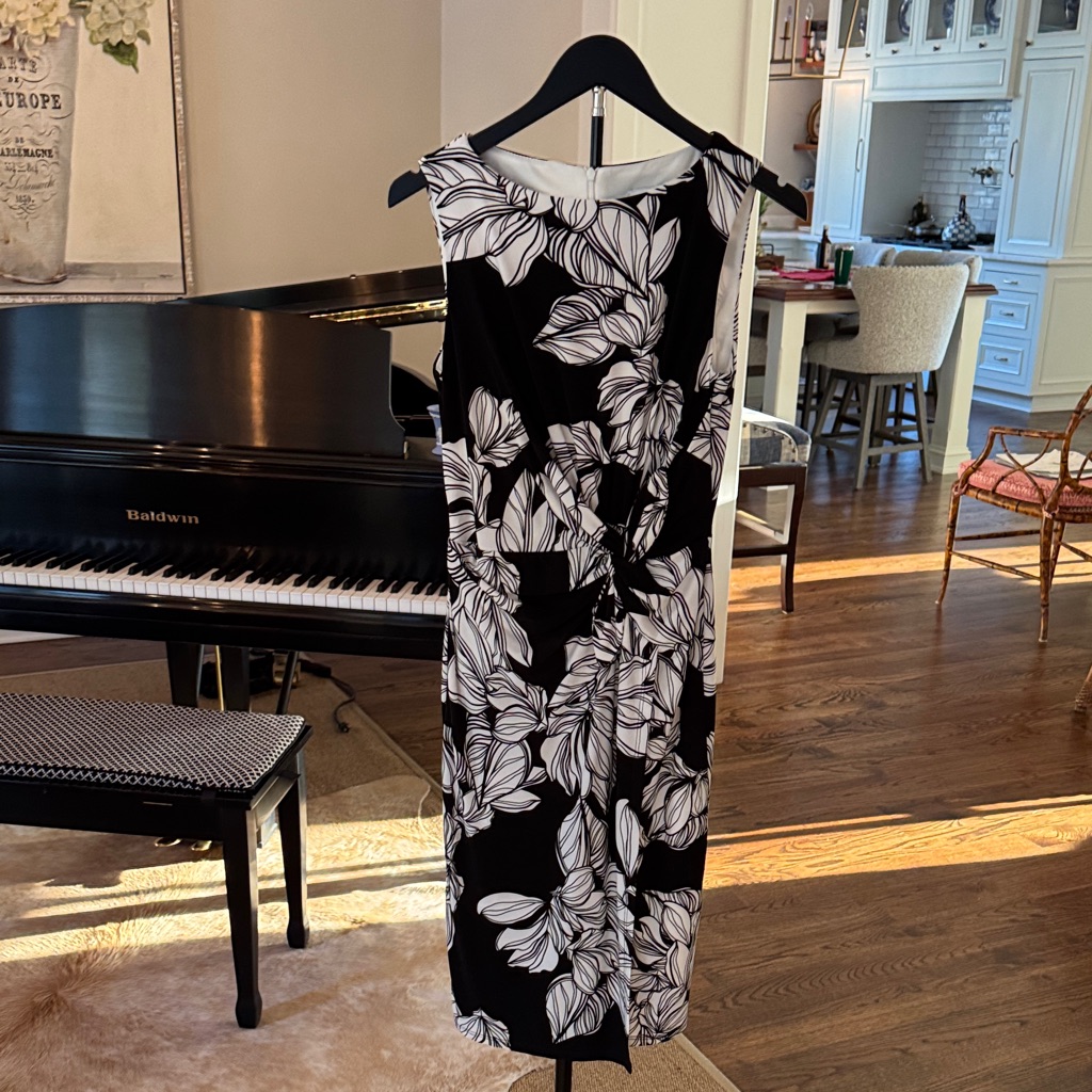 Joseph Ribkoff Black And White Floral Dress